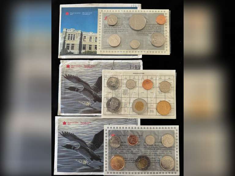 1987, 1997 & 2009 Cdn UNC Coin Sets