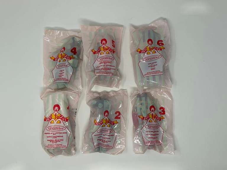 Set of (6) Madame Alexander Happy Meal Toys