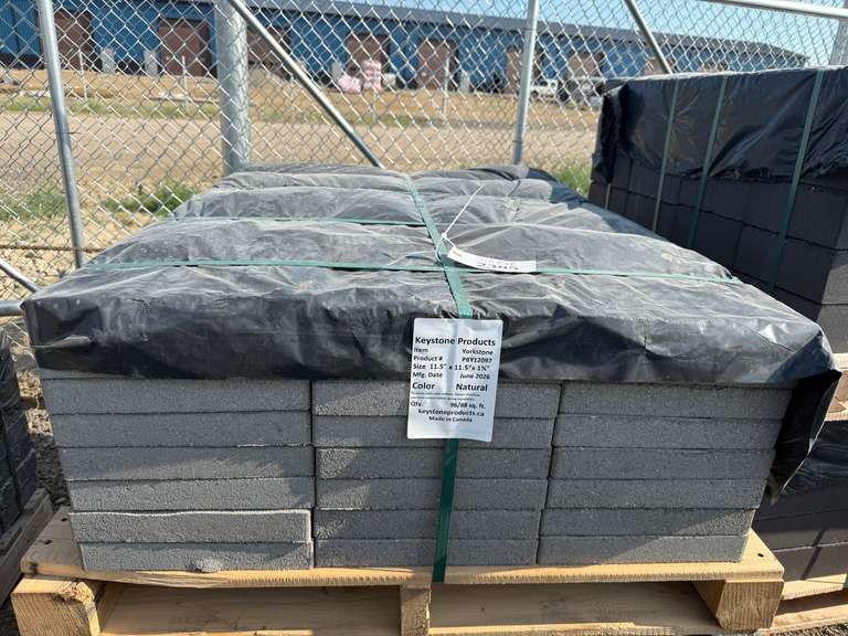 Approx (96) 11.5'' x 11.5'' x 1 3/4'' Natural Yorkstone Pavers