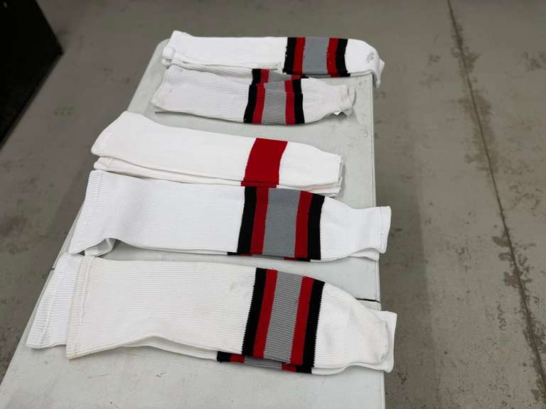 (6) Pairs of Hockey Socks (3 Size 32 & 3 Size 28)