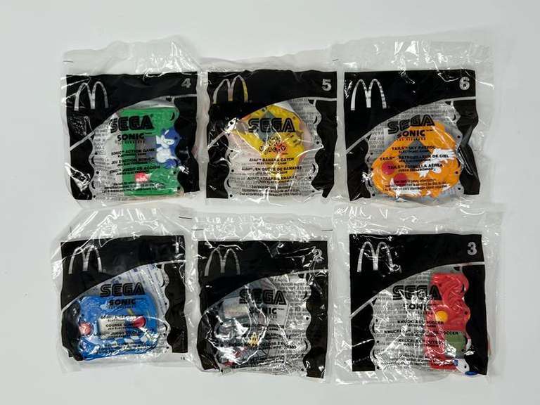 Set of (6) SEGA Electronic Game Happy Meal Toys