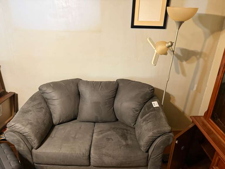 Love Seat & Lamp (Love Seat Approx. 66" Long)
