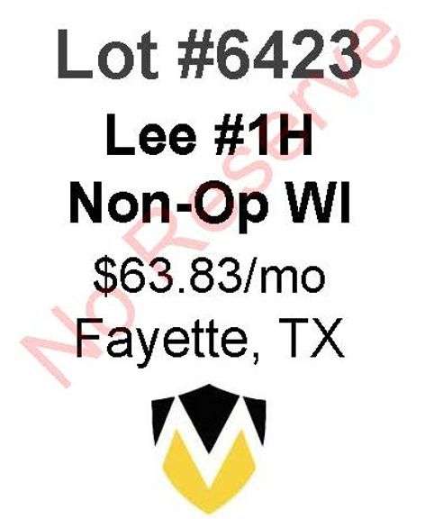 Lee #1H (Non-Op WI)