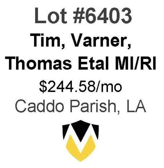 Tim, Varner, Thomas Etal