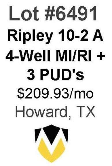 Ripley 10-2 A 4-Well MI/RI + 3 PUD's