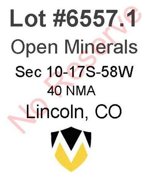 Lincoln, CO Open Minerals 10-17S-58W (40 NMA)