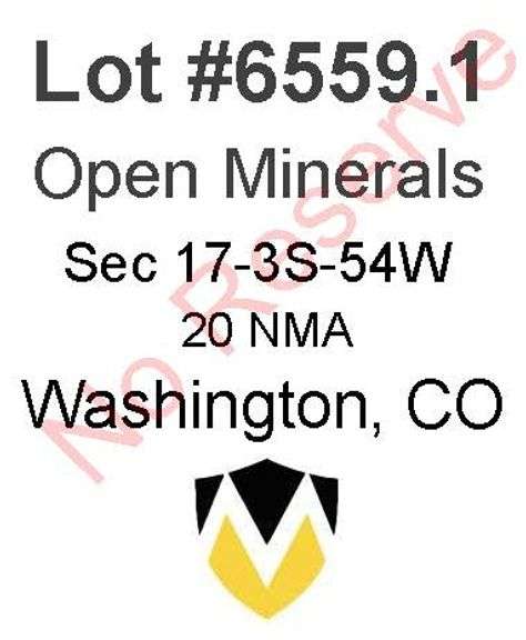 Washington, CO Open Minerals 17-3S-54W (60 NMA)