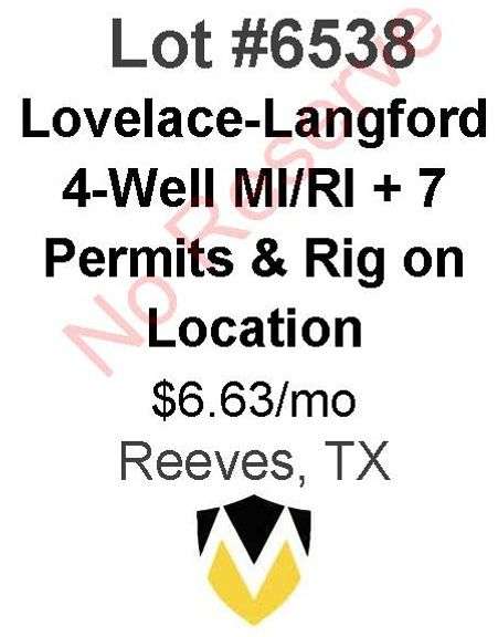 Lovelace-Langford 4 Well MI/RI + 7 Permitted Wells & Rig On Location