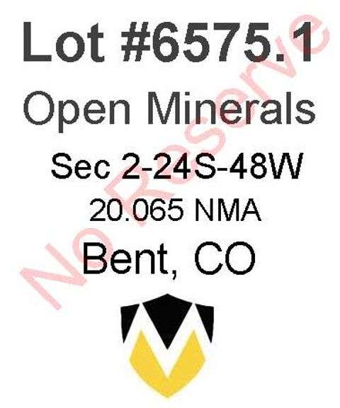 Bent, CO Open Minerals 2-24S-48W (20.065 NMA)