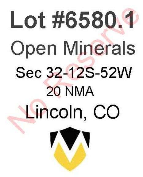 Lincoln, CO Open Minerals 32-12S-52W (60 NMA)