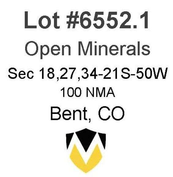 Bent, CO Open Minerals 18,27,34-21S-50W (100 NMA)