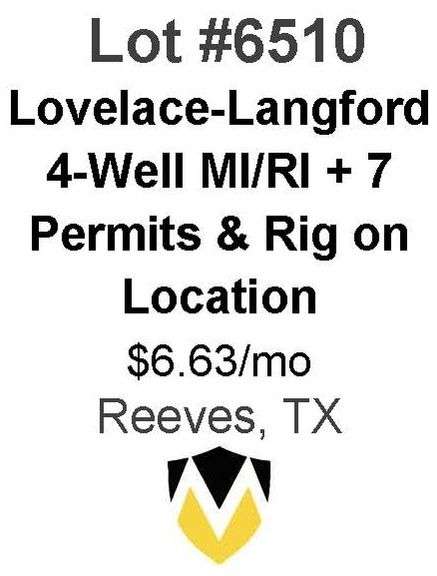 Lovelace-Langford 4 Well MI/RI + 7 Permitted Wells & Rig On Location