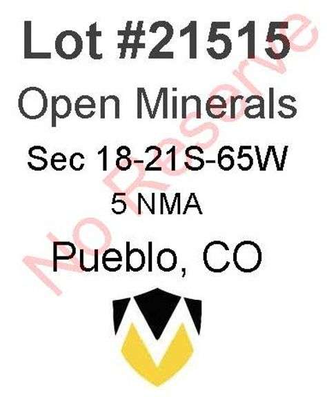 Pueblo, CO Open Minerals 18-21S-65W