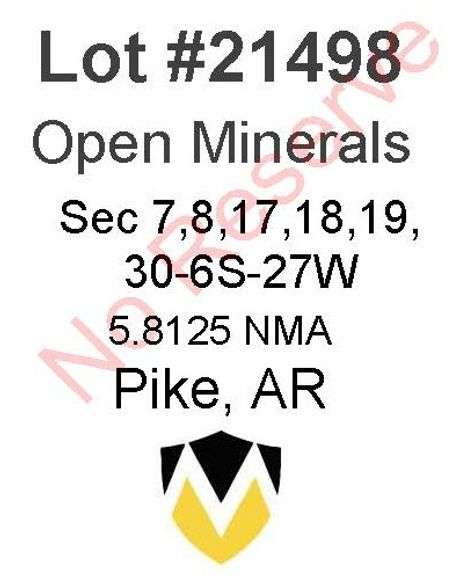 Pike, AR Open Minerals 7,8,17,18,19,30-6S-27W
