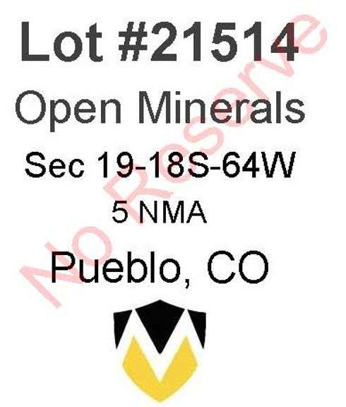 Pueblo, CO Open Minerals 19-18S-64W