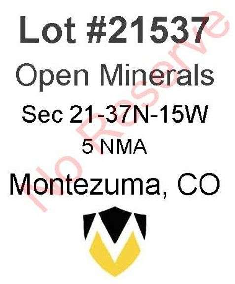 Montezuma, CO Open Minerals 21-37N-15W