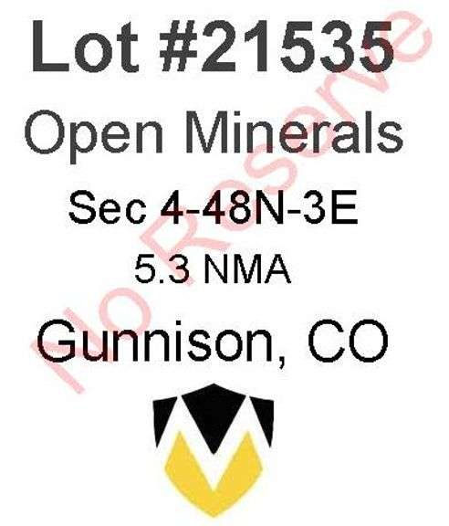 Gunnison, CO Open Minerals 4-48N-3E