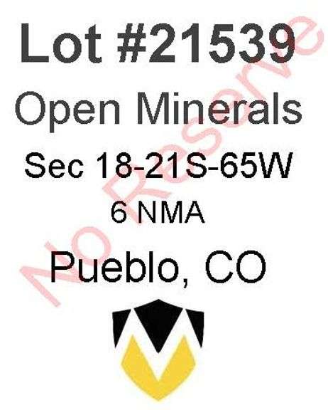 Pueblo, CO Open Minerals 18-21S-65W
