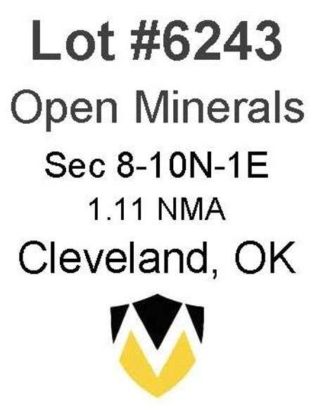 Cleveland, OK Open Minerals 8-10N-1E (1.11 NMA)