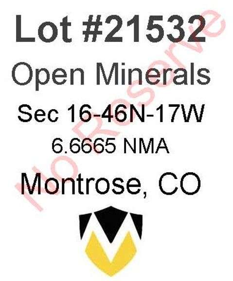 Montrose, CO Open Minerals 16-46N-17W