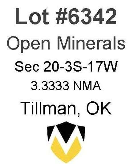 Tillman, OK Open Minerals 20-3S-17W (3.3333 NMA)