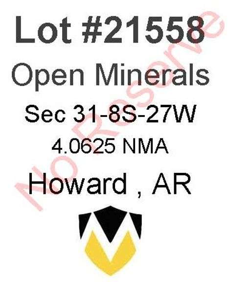 Howard , AR Open Minerals 31-8S-27W