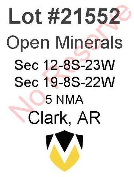 Clark, AR Open Minerals 19-8S-22W, 12-8S-23W
