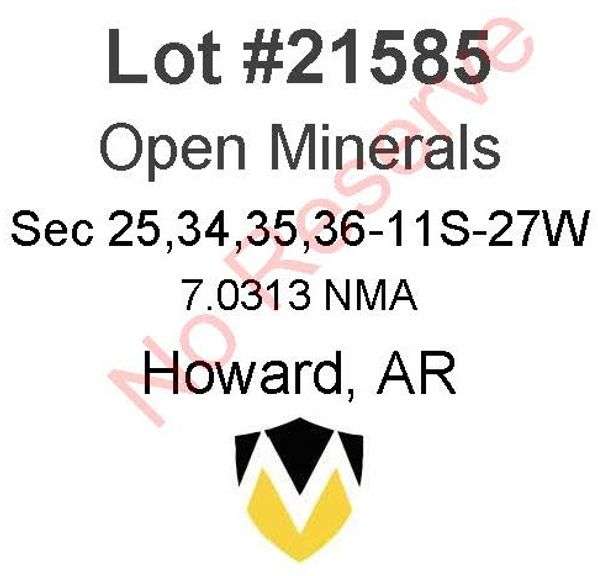 Howard, AR Open Minerals 25,34,35,36-11S-27W