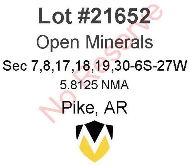 Pike, AR Open Minerals 7,8,17,18,19,30-6S-27W