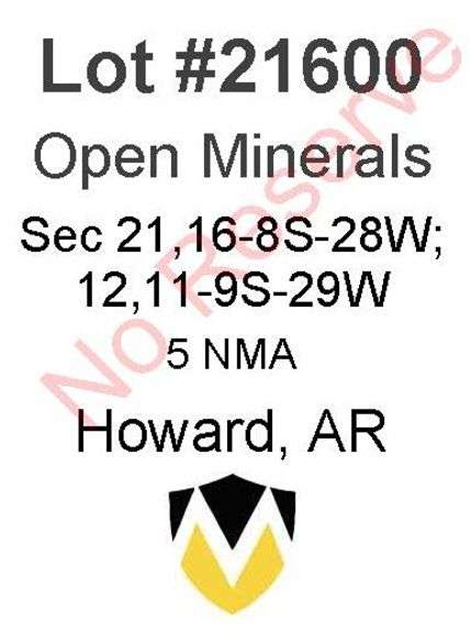 Howard, AR Open Minerals 21,16-8S-28W; 12,11-9S-29W