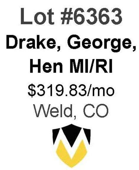 Drake, George, Hen 66-Well Package