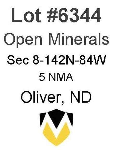 Oliver, ND Open Minerals 8-142N-84W (5 NMA)