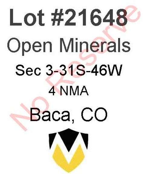 Baca, CO Open Minerals 3-31S-46W