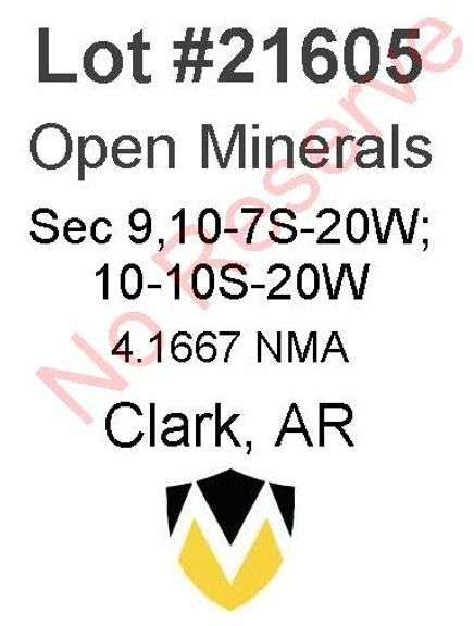 Clark, AR Open Minerals 9,10-7S-20W; 10-10S-20W