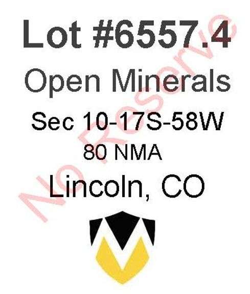 Lincoln, CO Open Minerals 10-17S-58W (80 NMA)