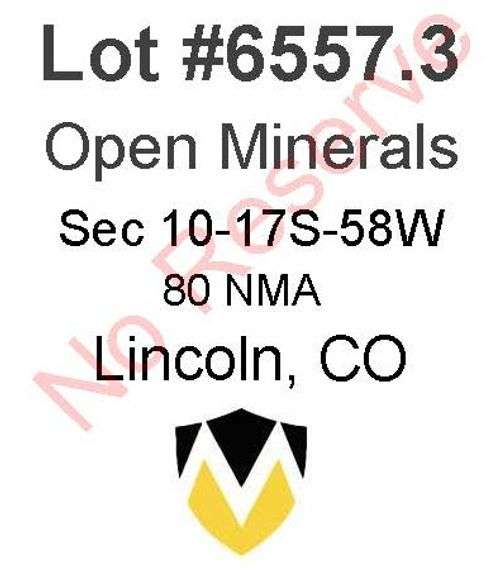 Lincoln, CO Open Minerals 10-17S-58W (80 NMA)