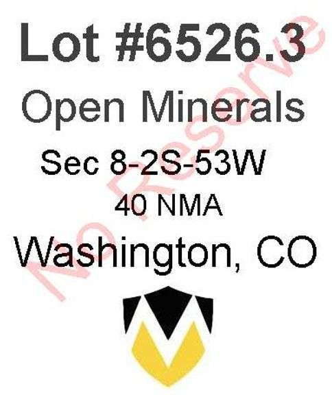 Washington, CO Open Minerals 8-2S-53W (40 NMA)
