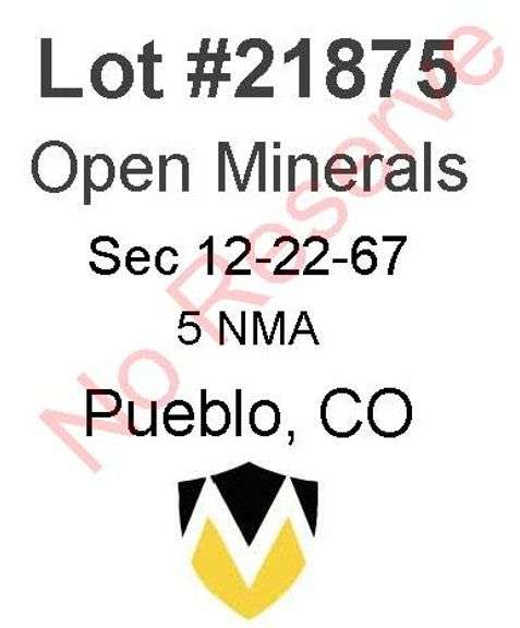 Pueblo, CO Open Minerals 12-22-67 (5 NMA)