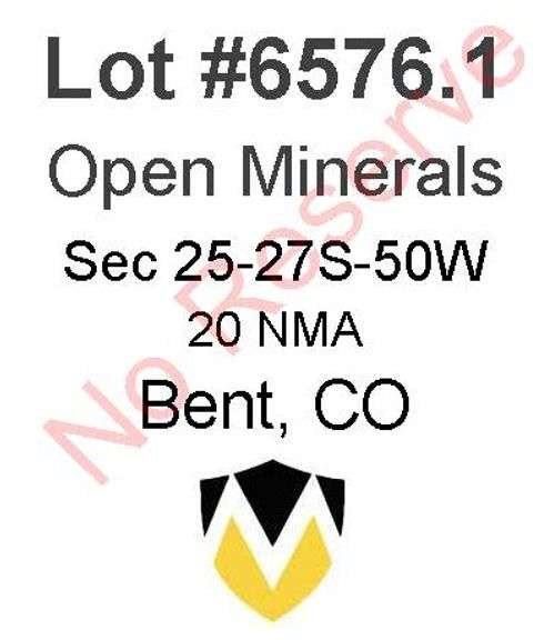 Bent, CO Open Minerals 25-27S-50W (20 NMA)