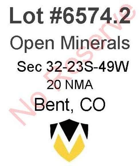 Bent, CO Open Minerals 32-23S-49W (40 NMA)