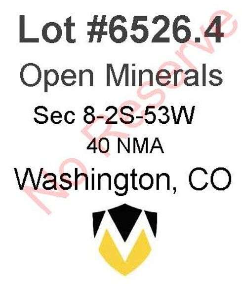 Washington, CO Open Minerals 8-2S-53W (40 NMA)