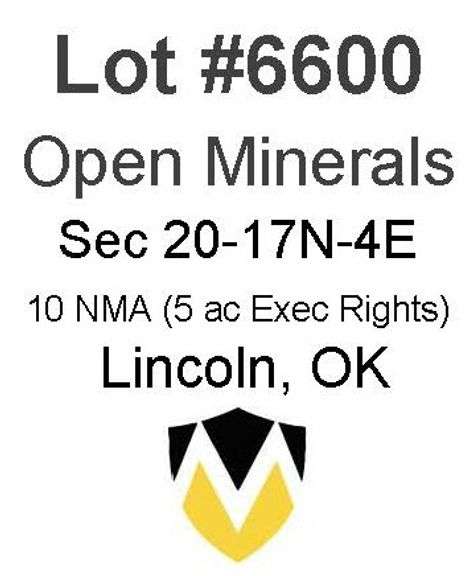 Lincoln, OK Open Minerals 20-17N-4E (10 NMA)