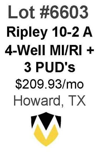 Ripley 10-2 A 4-Well MI/RI + 3 PUD's