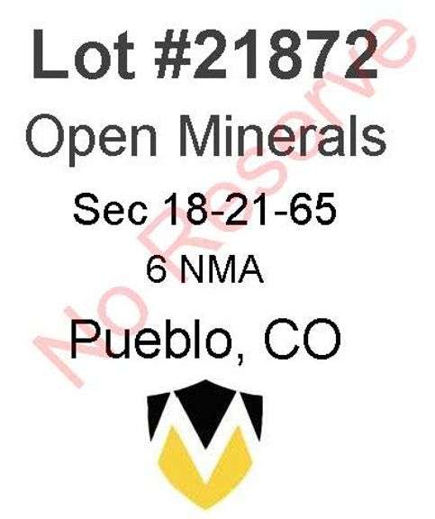 Pueblo, CO Open Minerals 18-21-65 (6 NMA)