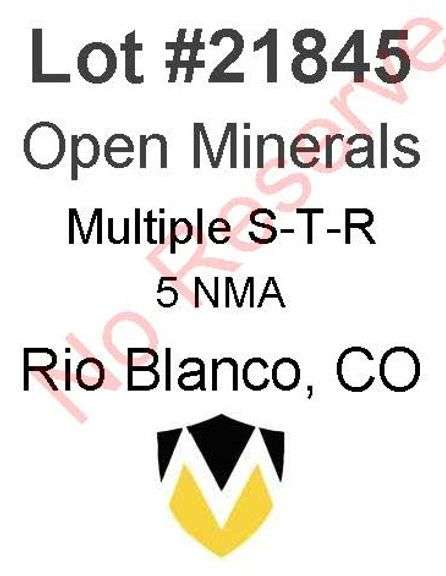Rio Blanco, CO Open Minerals (5 NMA)