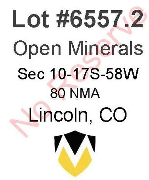 Lincoln, CO Open Minerals 10-17S-58W (80 NMA)