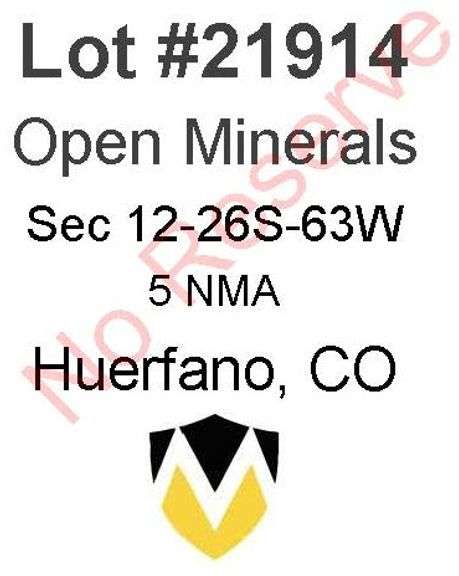 Huerfano, CO Open Minerals 12-26S-63W (5 NMA)