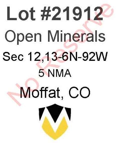 Moffat, CO Open Minerals 12,13-6N-92W (5 NMA)