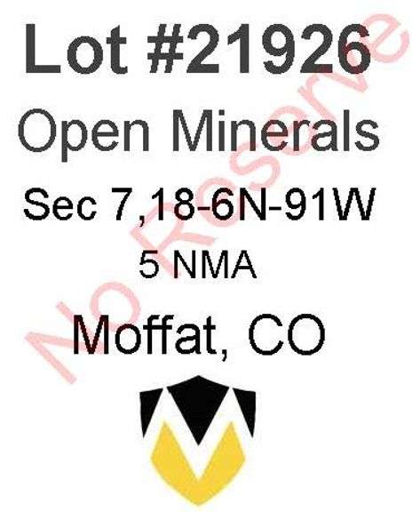 Moffat, CO Open Minerals 7,18-6N-91W (5 NMA)