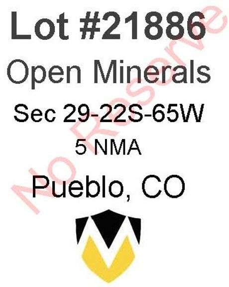 Pueblo, CO Open Minerals 29-22S-65W (5 NMA)